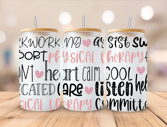 Physical Therapy - 16 oz Libby UV DTF Wrap