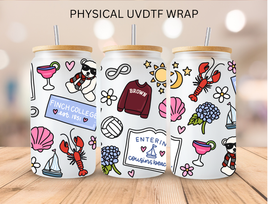 Cousins Beach - 16 oz / 20 oz Libby UV DTF Wrap