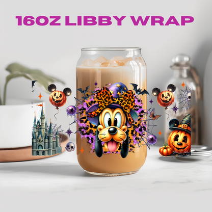 Halloween Leopard Bow Character Collection - 16 oz / 20 oz Libby UV DTF Wrap