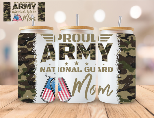 Proud Army National Guard - 16 oz / 20 oz Libby UV DTF Wrap