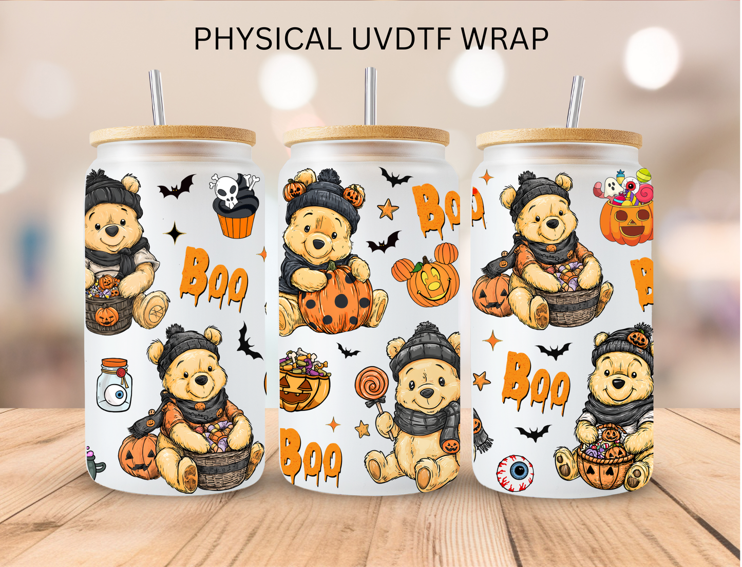 Halloween Pooh - 16 oz / 20 oz Libby UV DTF Wrap