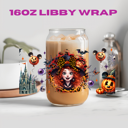 Halloween Leopard Bow Character Collection - 16 oz / 20 oz Libby UV DTF Wrap