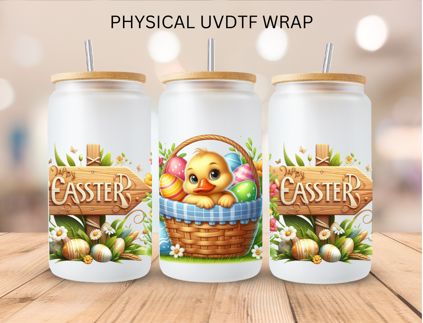 Easter Basket Animals Bundle - 16 oz / 20 oz Libby UV DTF Wrap