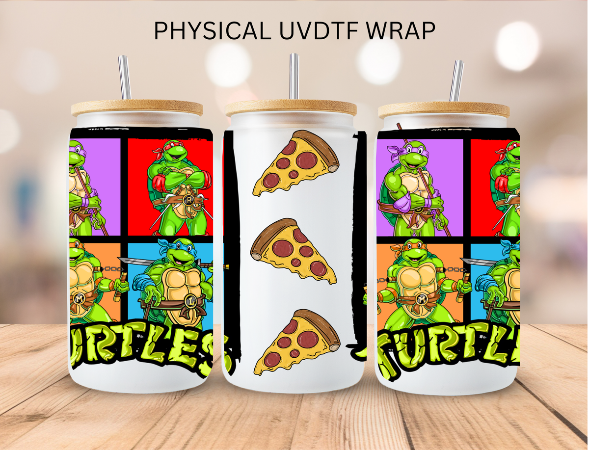 Fighting Turtles Pizza - 16 oz / 20 oz Libby UV DTF