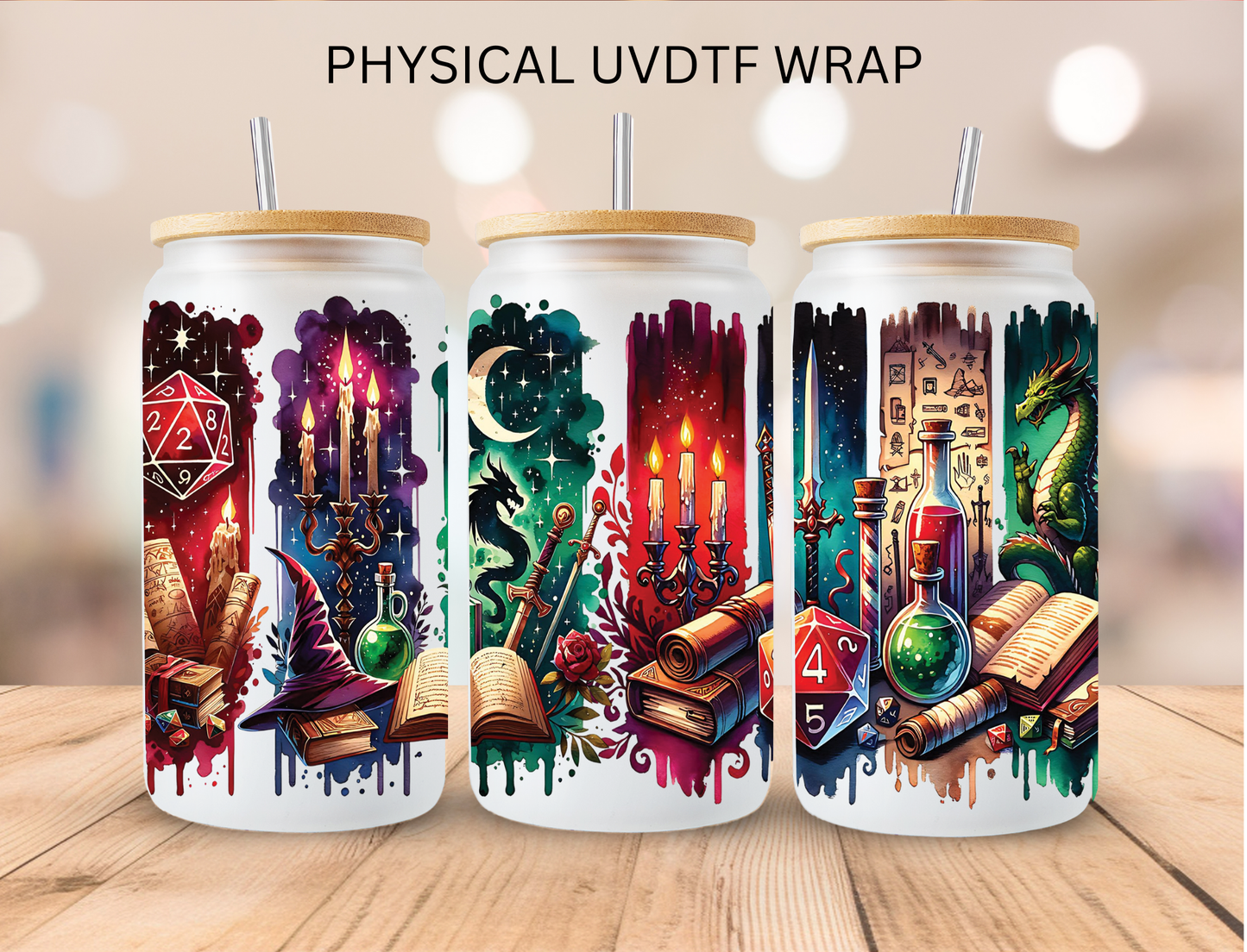 Halloween Witches Spells Aesthetic - 16 oz / 20 oz Libby UV DTF Wrap