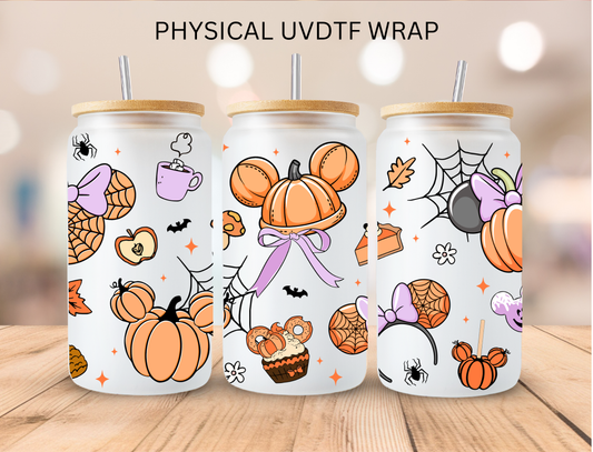 Halloween Pumpkin Mouse - 16 oz / 20 oz Libby UV DTF Wrap