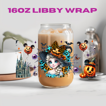 Halloween Leopard Bow Character Collection - 16 oz / 20 oz Libby UV DTF Wrap