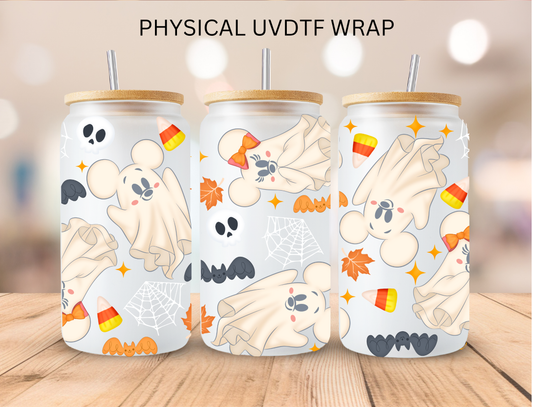 Halloween Mouse Ghosts - 16 oz / 20 oz Libby UV DTF Wrap