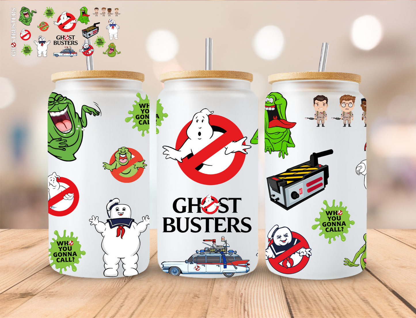 Ghost Capturers - 16 oz / 20 oz Libby UV DTF Wrap