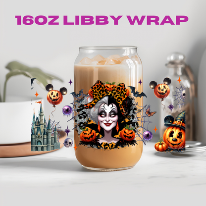 Halloween Leopard Bow Character Collection - 16 oz / 20 oz Libby UV DTF Wrap