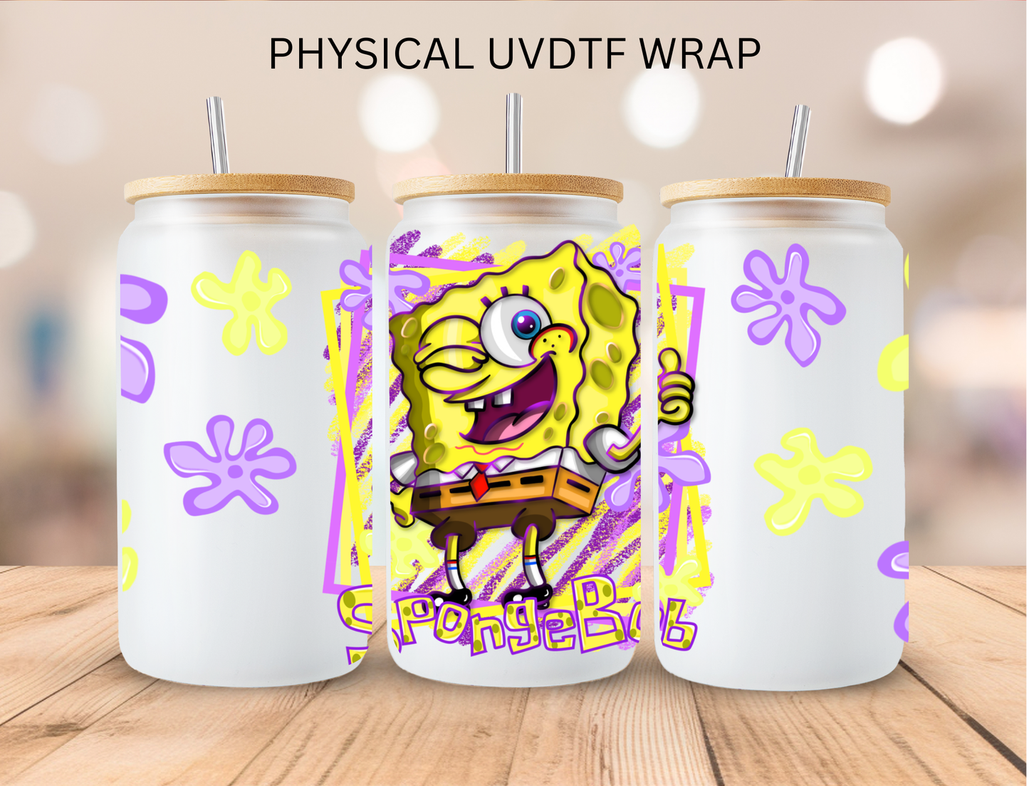 Sponge Guy - 16 oz / 20 oz Libby UV DTF