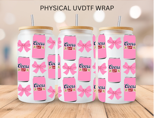 Pink Light Drink - 16 oz / 20 oz Libby UV DTF Wrap