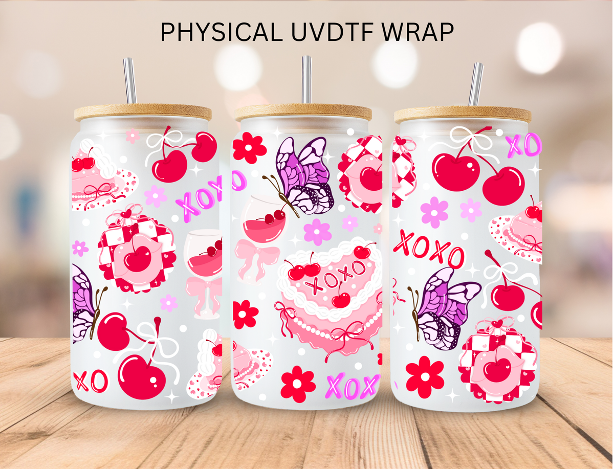 Valentines Cake - 16 oz / 20 oz Libby UV DTF