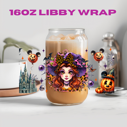 Halloween Leopard Bow Character Collection - 16 oz / 20 oz Libby UV DTF Wrap