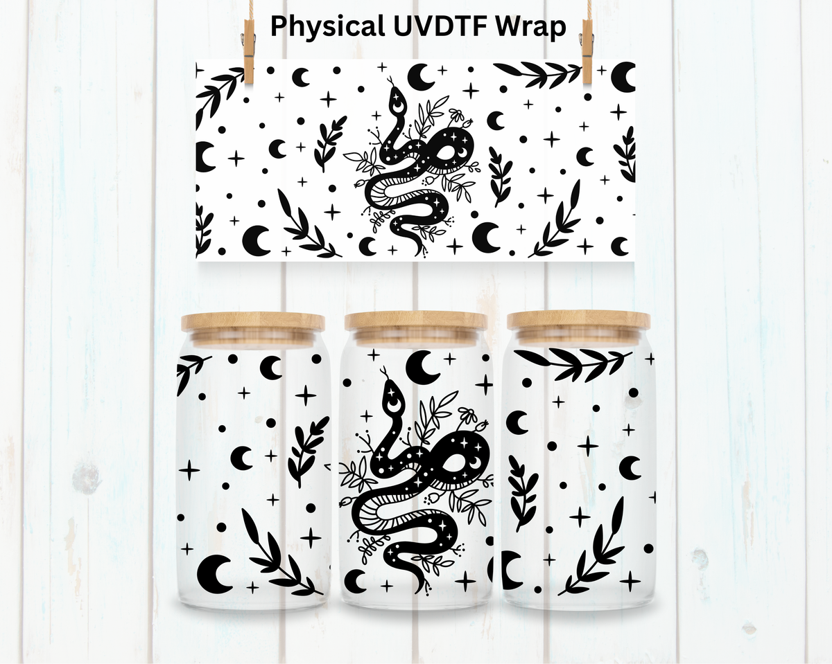 All Black Snake - 16 oz / 20 oz Libby UV DTF