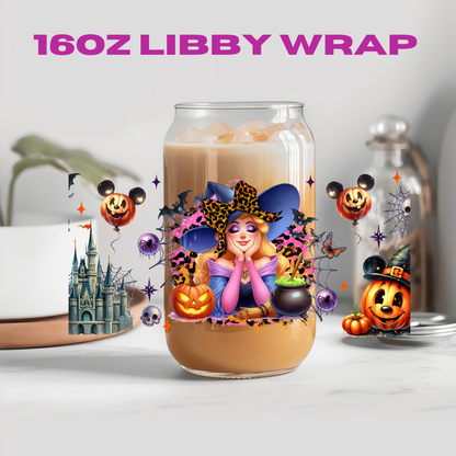 Halloween Leopard Bow Character Collection - 16 oz / 20 oz Libby UV DTF Wrap