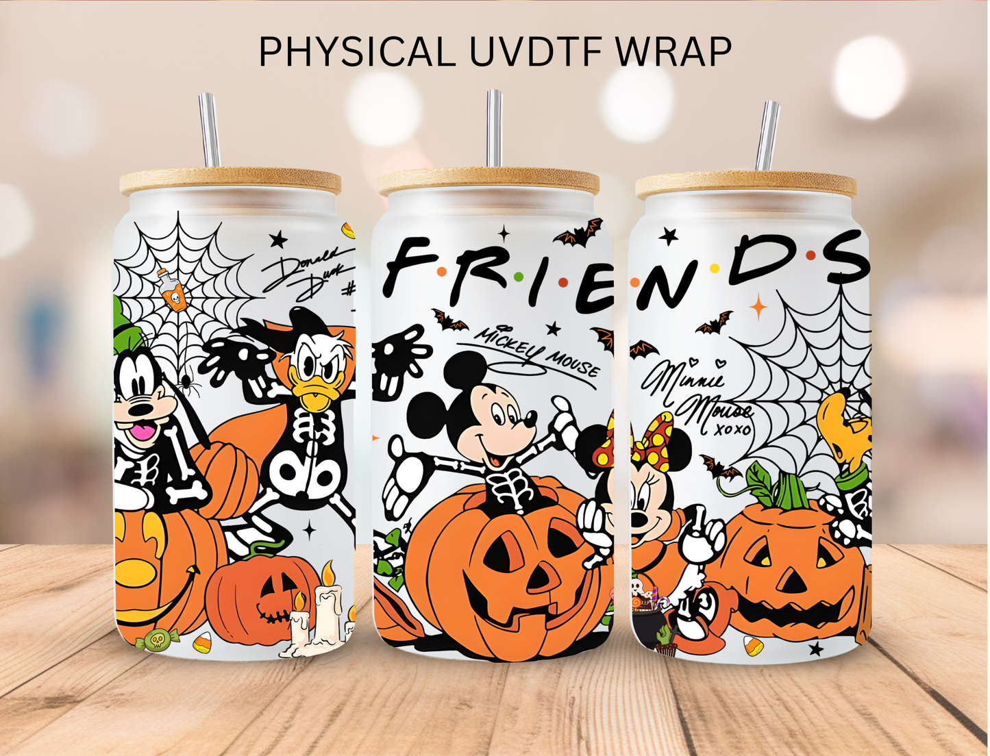 Halloween Mouse Friends - 16 oz / 20 oz Libby UV DTF Wrap
