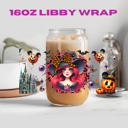 Halloween Leopard Bow Character Collection - 16 oz / 20 oz Libby UV DTF Wrap
