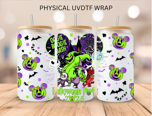 Halloween Oogie Halloween Party - 16 oz / 20 oz Libby UV DTF Wrap