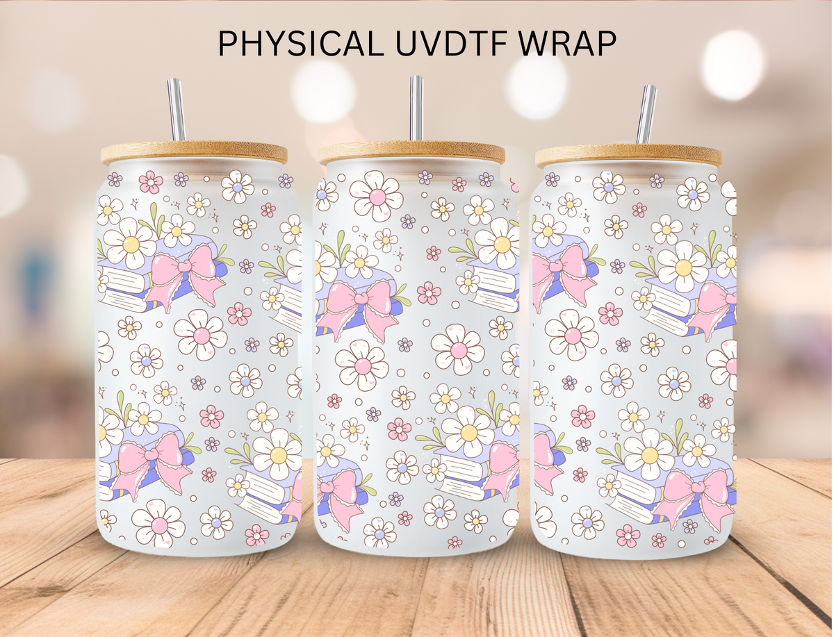 Bookish Daisies - 16 oz / 20 oz Libby UV DTF