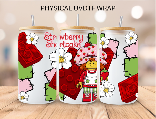 Brick Strawberry - 16 oz / 20 oz Libby UV DTF Wrap