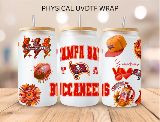 Buccaneers NFL Team - 16 oz / 20 oz Libby UV DTF Wrap