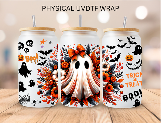 Halloween Ghost - 16 oz / 20 oz Libby UV DTF Wrap