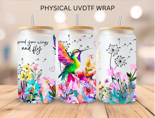 Bird Spread Your Wings And Fly - 16 oz / 20 oz Libby UV DTF Wrap