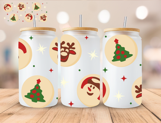 Christmas Sugar Cookies - 16 oz / 20 oz Libby UV DTF Wrap