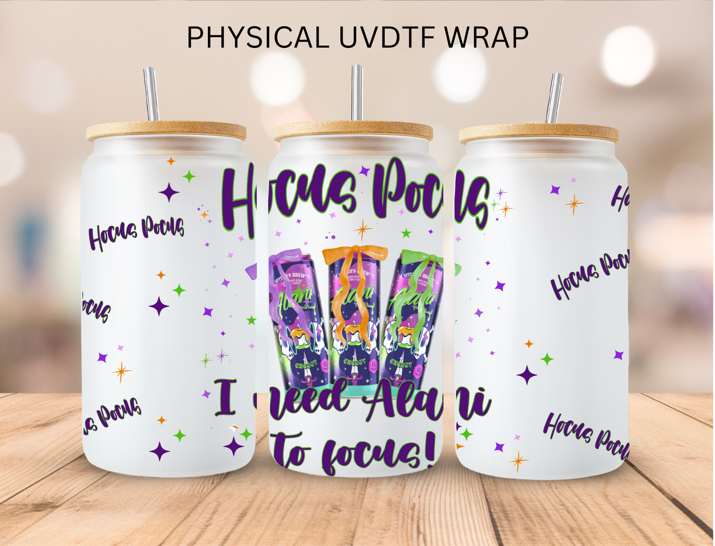 Halloween Hocus Lani - 16 oz / 20 oz Libby UV DTF Wrap