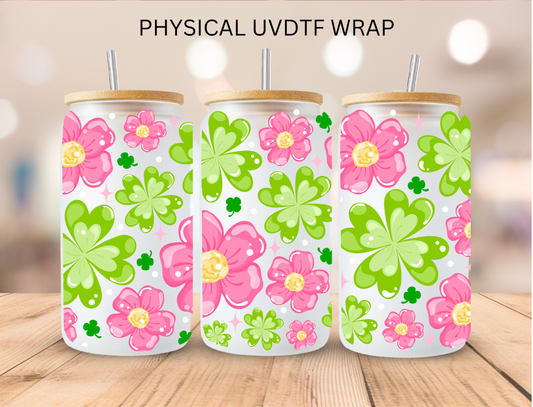 St' Patrick's Floral - 16 oz / 20 oz Libby UV DTF