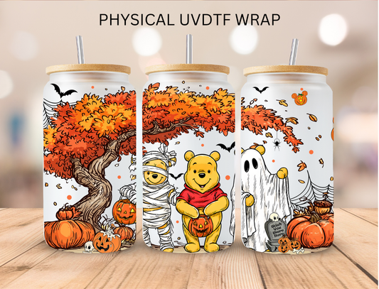 Halloween Pooh Costumes - 16 oz / 20 oz Libby UV DTF Wrap