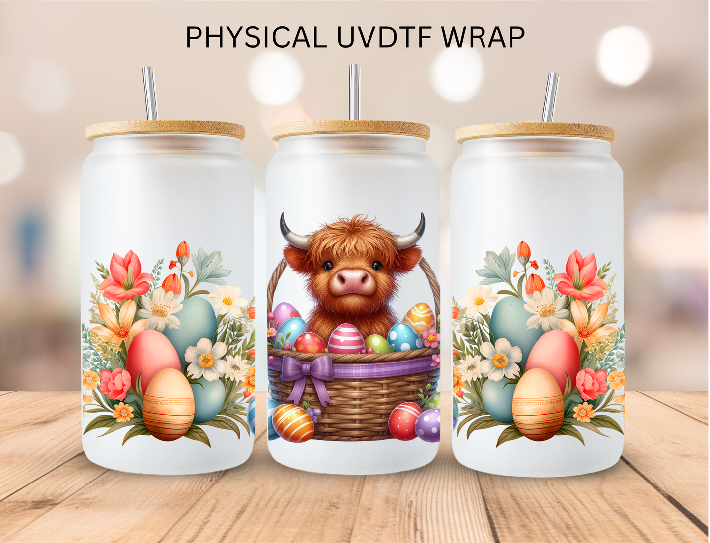 Easter Basket Animals Bundle - 16 oz / 20 oz Libby UV DTF Wrap