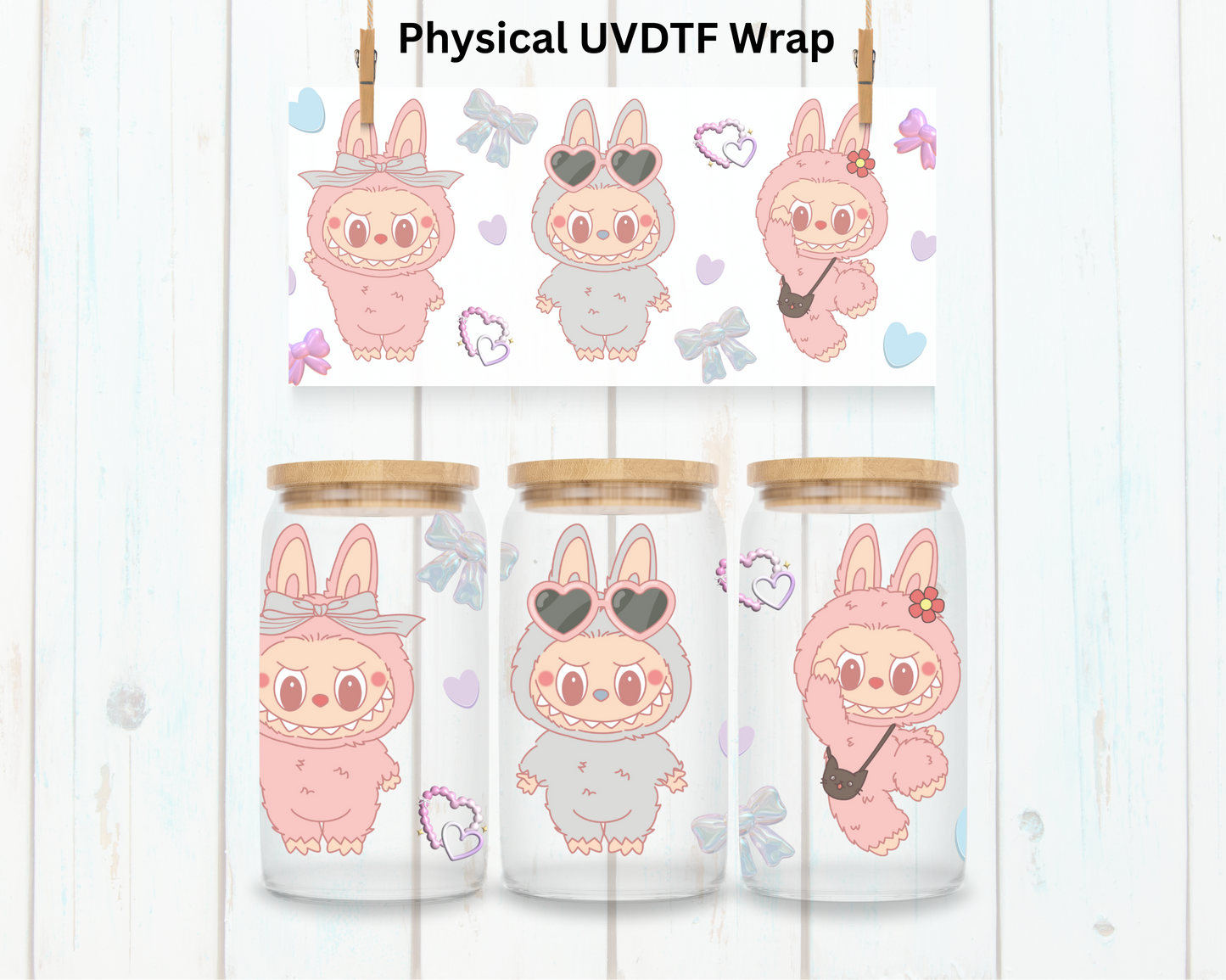 Three Pastel Bears LaBu Bear - 16 oz / 20 oz Libby UV DTF