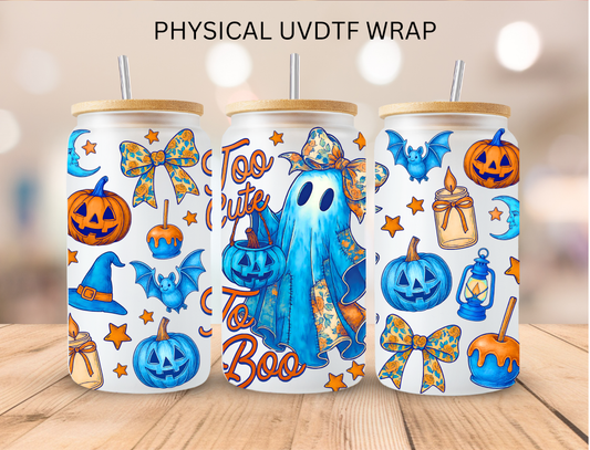 Halloween Too Cute To Boo - 16 oz / 20 oz Libby UV DTF Wrap