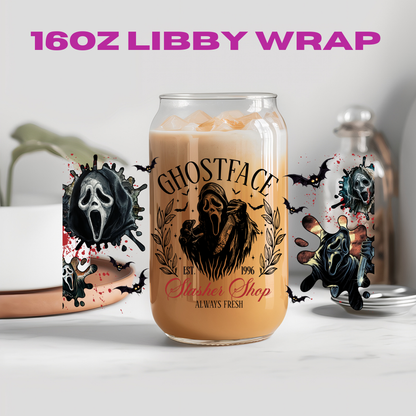 Halloween Horror Guys Collection - 16 oz / 20 oz Libby UV DTF Wrap