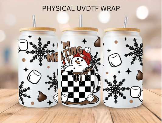 Christmas I'm Melting - 16 oz / 20 oz Libby UV DTF Wrap