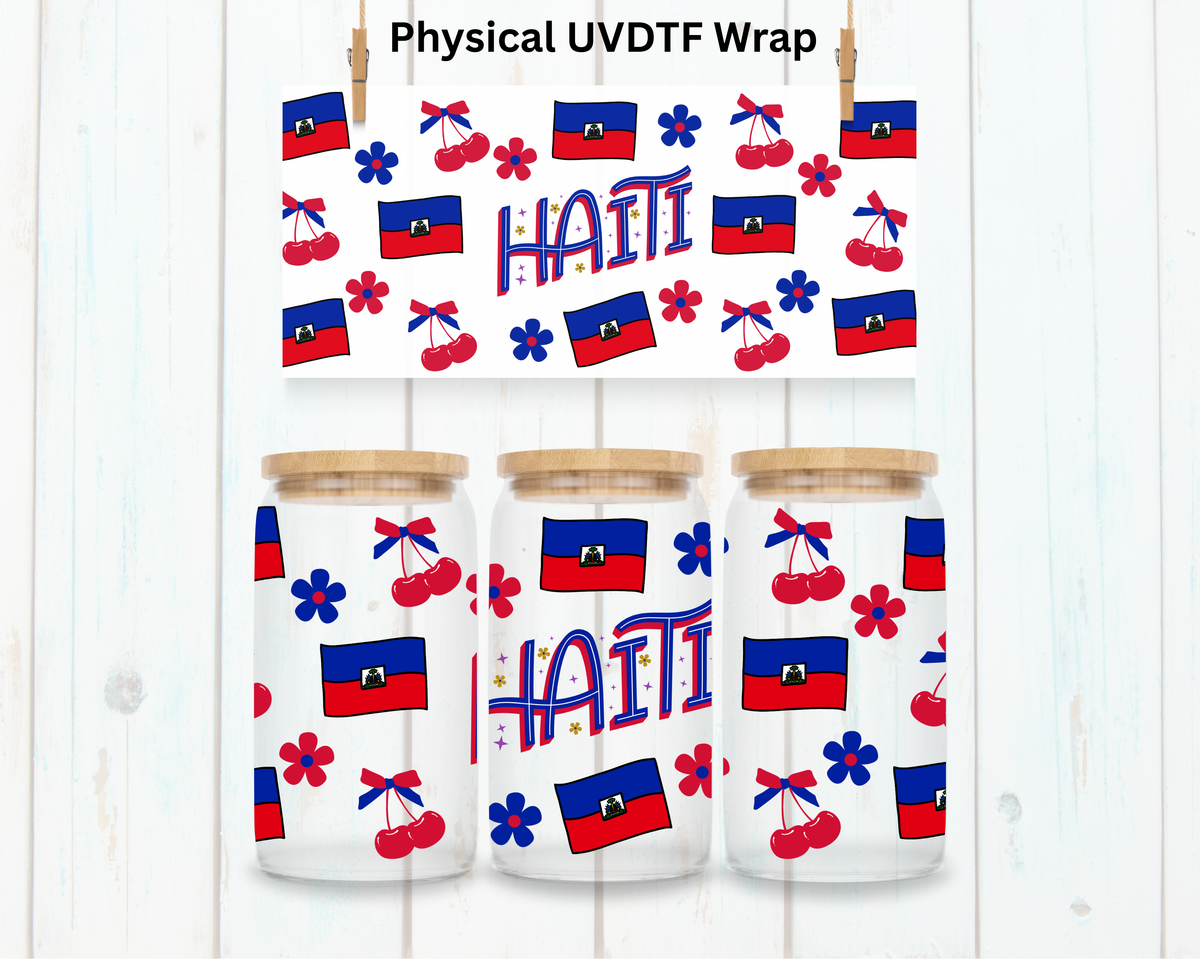 Haiti Flag - 16 oz / 20 oz Libby UV DTF