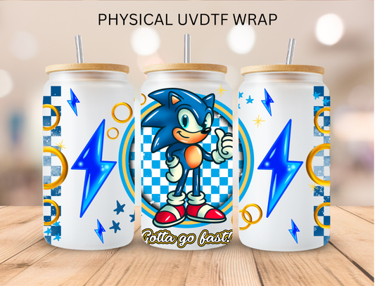 Blue Hedgehog - 16 oz / 20 oz Libby UV DTF