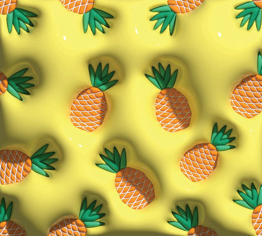 Inflated Pineapple - 3D Inflated 20 Oz Sublimation Transfer