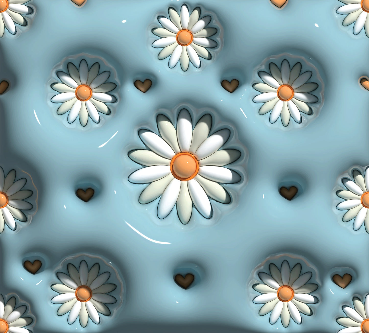 Inflated Daisies - 3D Inflated 20 Oz Sublimation Transfer