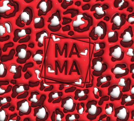 Inflated Orange Mom Red Ma Ma - 3D Inflated 20 Oz Sublimation Transfer