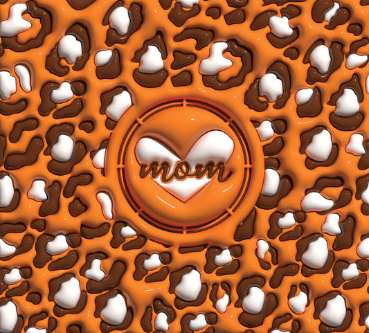 Inflated Orange Mom - 3D Inflated 20 Oz Sublimation Transfer