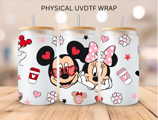 Valentines Mouse Love Couple - 16 oz / 20 oz Libby UV DTF