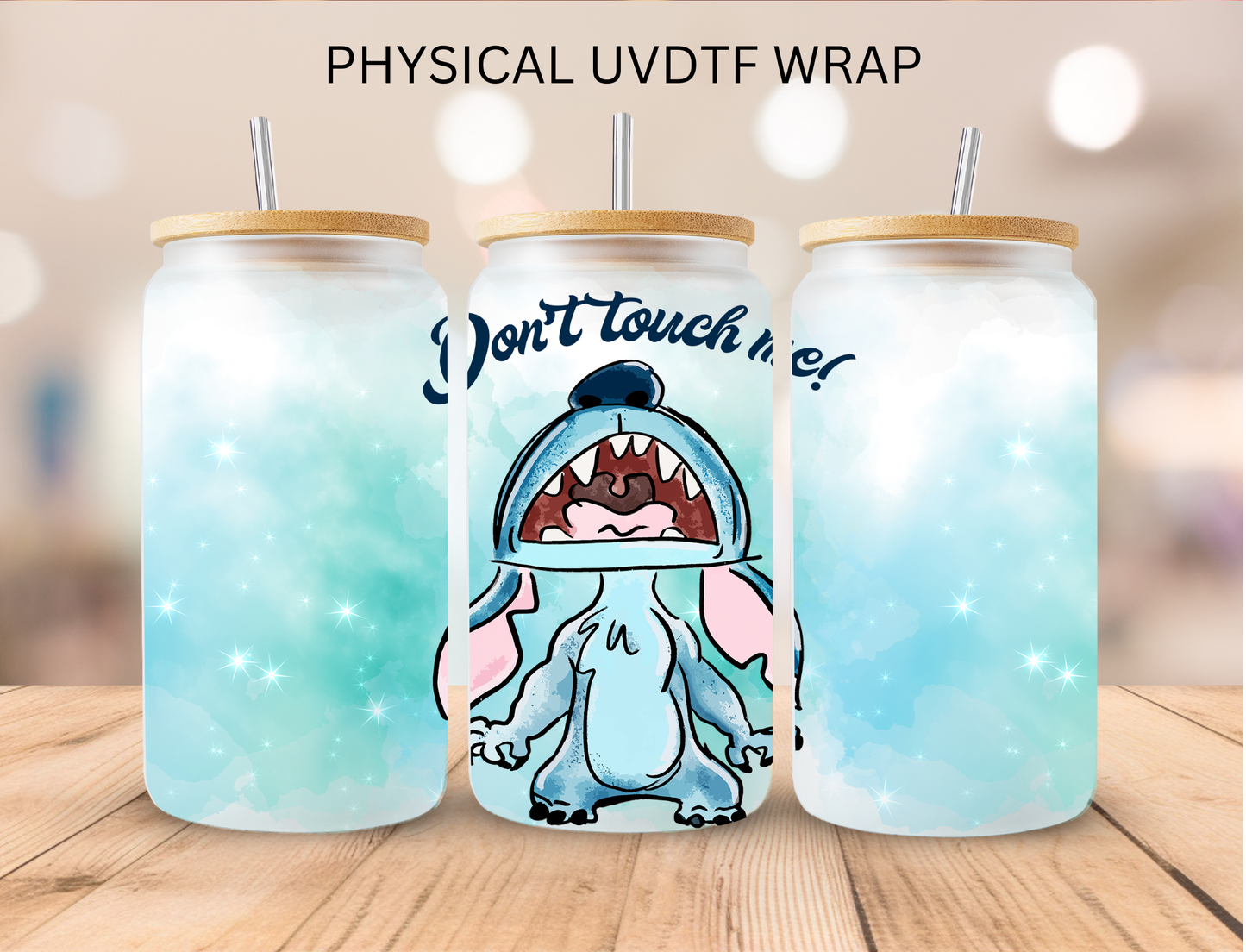 Watercolor Alien Don't Touch Me - 16 oz / 20 oz Libby UV DTF