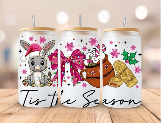 Christmas Concha Tis The Season - 16 oz / 20 oz Libby UV DTF Wrap