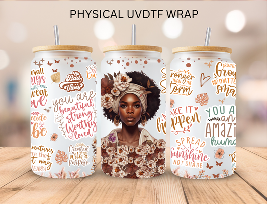 African American Affirmations - 16 oz / 20 oz Libby UV DTF