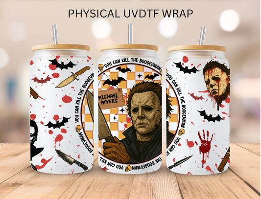 Halloween Worded Michael - 16 oz / 20 oz Libby UV DTF Wrap