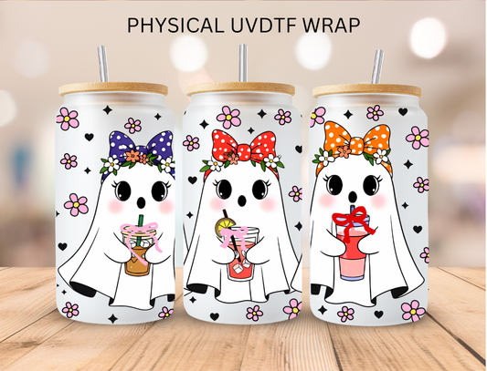 Halloween Cute Ghosts - 16 oz / 20 oz Libby UV DTF Wrap