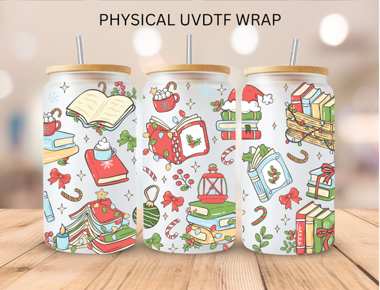 Christmas Bookish - 16 oz / 20 oz Libby UV DTF Wrap